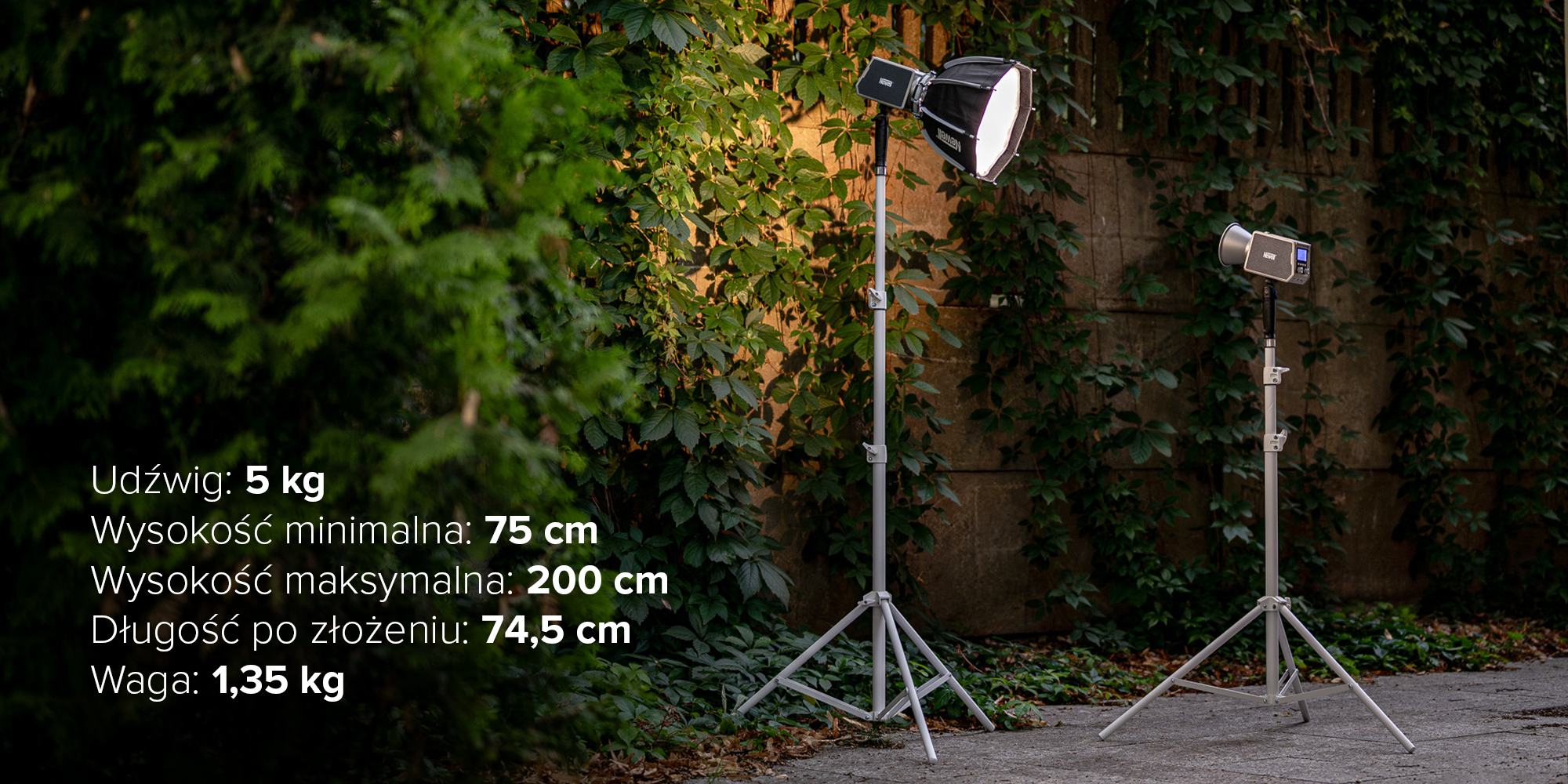 Statyw oświetleniowy Newell Taranis - biały